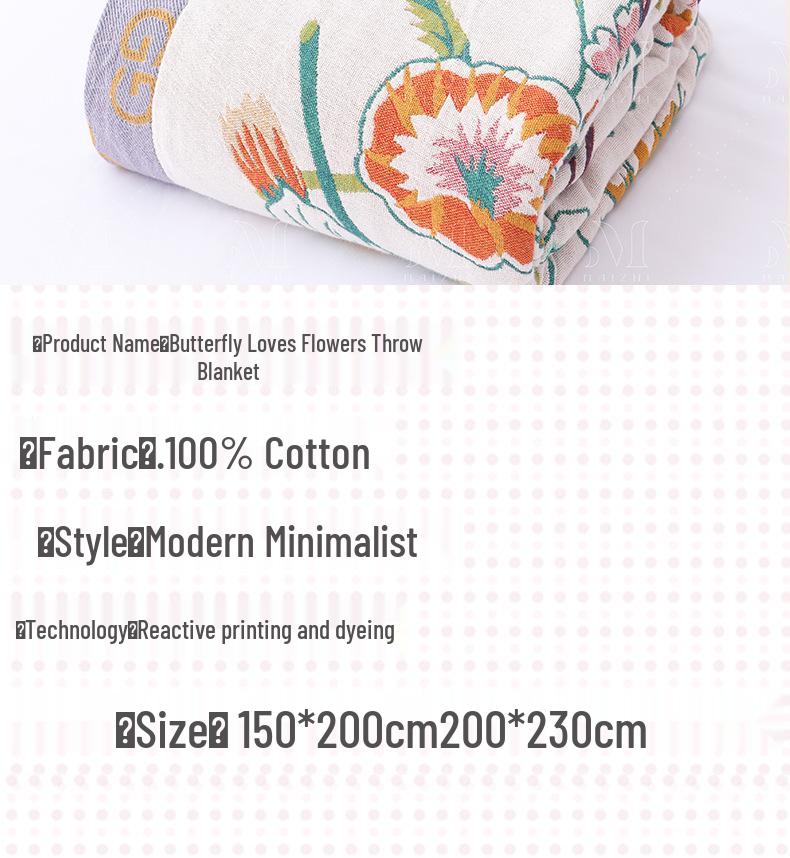 Full Cotton Gauze Blanket: Sofa, Car, Bed Use