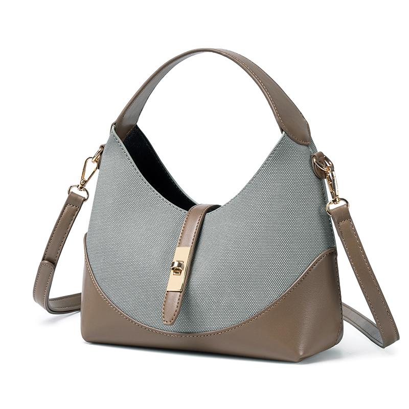 Ctrasting color niche design dumpling bag versatile commuter portable shoulder crossbody bag handbag