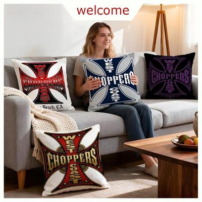 Brand West Coast Choppers Cushion Cover 1Pcs Decorative Covers Soft Cushion Case For Sofa Couch Decor 40X40 45X45 Pillowcases