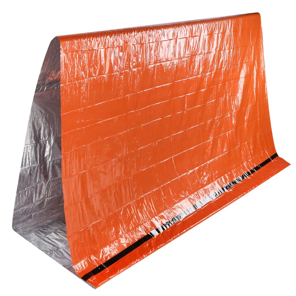Outdoor Camping Tragbares Notzelt Schlafsack Warmhalten Wasserdicht Orange