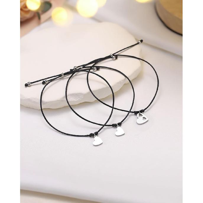 First Day of Kindergarten/Preschool Gift Back to School Bracelet Mommy and Me Matching Mother Daughter Bracelets Set for 3