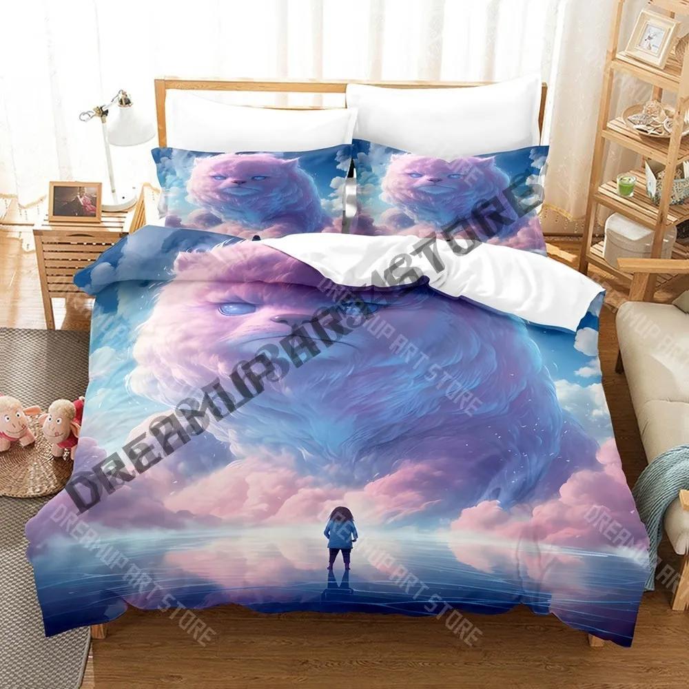 3D Print Art Clouds And Animals Tiger Bedding Set Single Twin Full Queen King Size Bed Set Adult Kid Bedroom Duvetcover Set