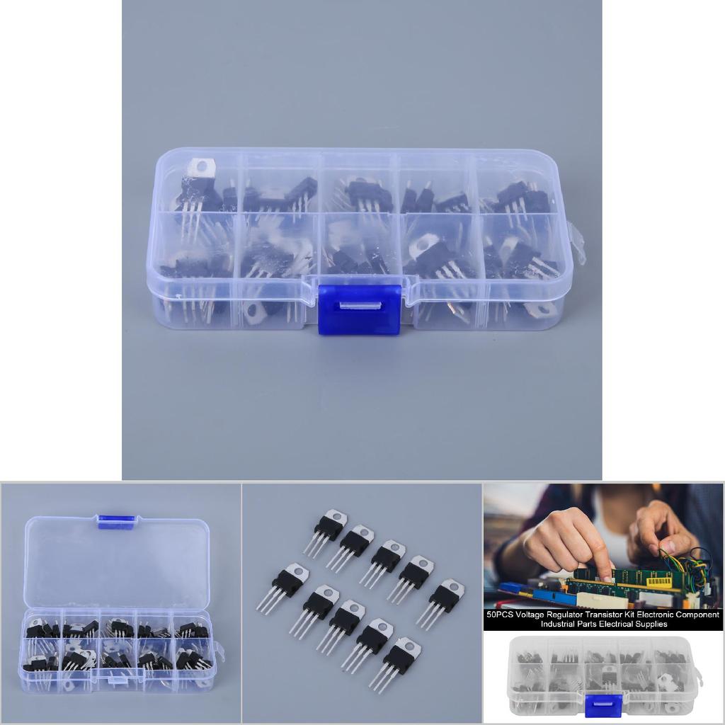 50PCS Voltage Regulator Transistor Kit Electronic Component Industrial Parts Electrical Supplies