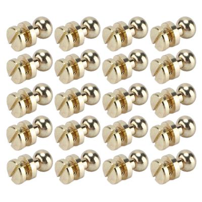 20 sets Rivets en Laiton Résistance à l'Abrasion Or Imitation Accessoires de Quincaillerie pour Bagages pour les Passionnés d'Artisanat 8x7mm