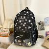 High School Students Lightweight Schoolbag Color Block Large Capacity Backpack