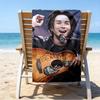 proof beach towel with a Jin singer2 pattern - soft,absorbent,quick-drying,machine washable - perfect for swimming,camping,bathing