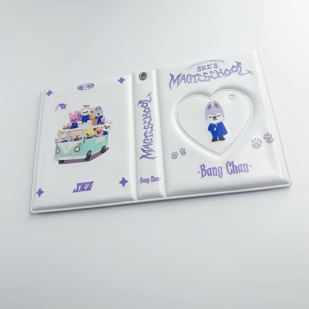 1pc STRAY KIDS Photo Card Storage Album, SKZ's MAGIC SCHOOL Themed Stylish Photo Album, PU Collectible Binder for Fans