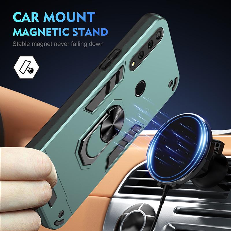 Shockproof Armor Metal Ring Cover For Huawei Y9 Prime 2019 Nova 9 For Honor 50 70 90 Lite Magnetic Car Holder Phone Case Funda