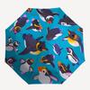 1pc Cute Penguins Swimming Fashionable Automatic Opening/Closing Folding Umbrella with 8 Bones, Windproof Portable, Daily Use084