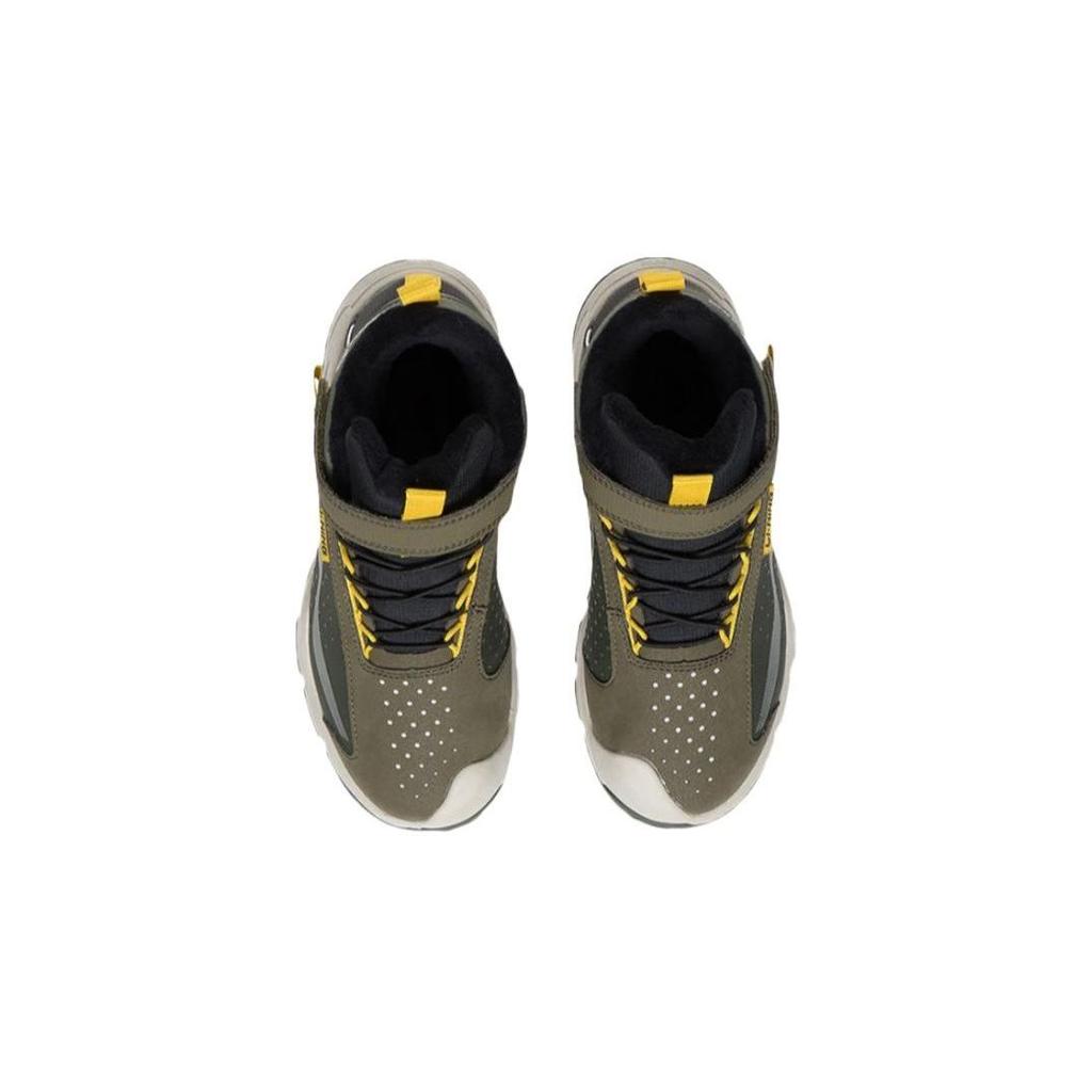 Li Ning Kids Comfortable Breathable Shock Absorbing Durable Mid-Top Running Shoes Kids Running Shoes Dark-Green YKER006-23