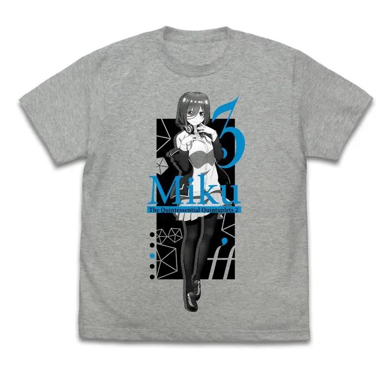 Miku Nakano The Quintessential Quintuplets Anime Graphic T-Shirt White Cotton Casual Unisex T-shirts