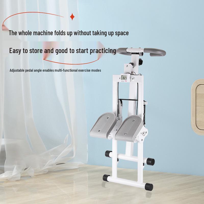 Kompaktní lezecký stroj: Skládací nakloněný trenažér a vnitřní schodišťový trenažér pro fitness