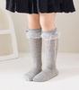Children Sweet Bow Lace Socks Summer Thin Breathable Mesh Mid-calf Socks For Girls Fashion Ballet Style Solid Kids Calf Socks