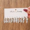 New exaggerated acrylic earrings, plain hoop, round electroplated stud earring set, niche and sophisticated accessories for women