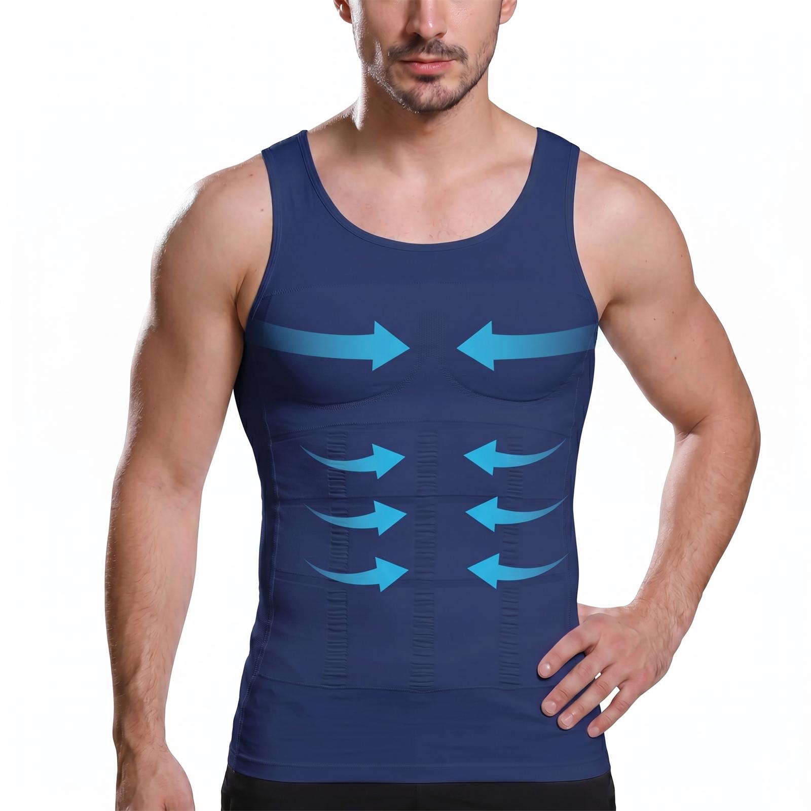 

Men s Compression Tank Top Slimming Chest Binder Vest High Elasticity Breathable Sports Undershirt for Abdomen Control and Body Shaping XL