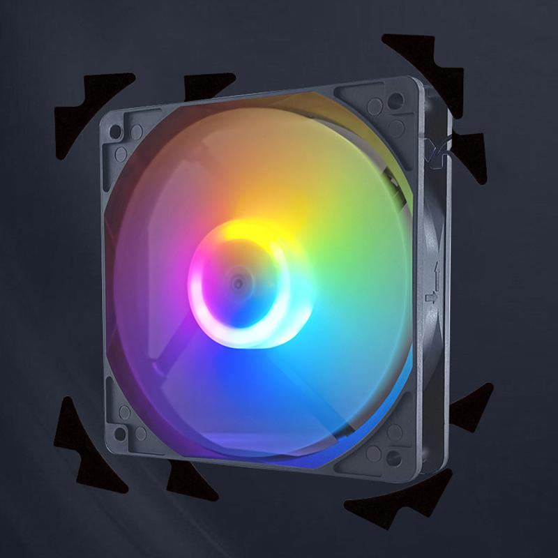 120Mm Pc Case Fan 12V Big 4P 1200Rpm Rgb Desktop Computer Heat Dissipation Colorful Luminous 12Cm Chassis Ventilador