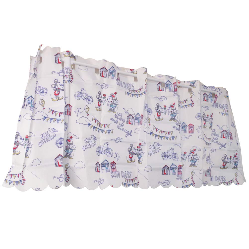 

Arie White Cafe 145 x 45 Disney Cafe Mickey Minnie Curtain, cm, Water-Repellent Design, & белый