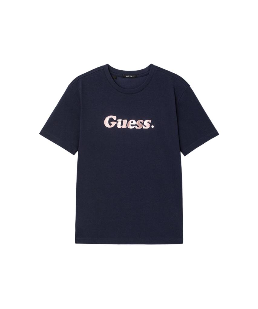 GUESS [Core] 4-Color Unisex Crack Foil Short Sleeve T-Shirt Mq2K8436