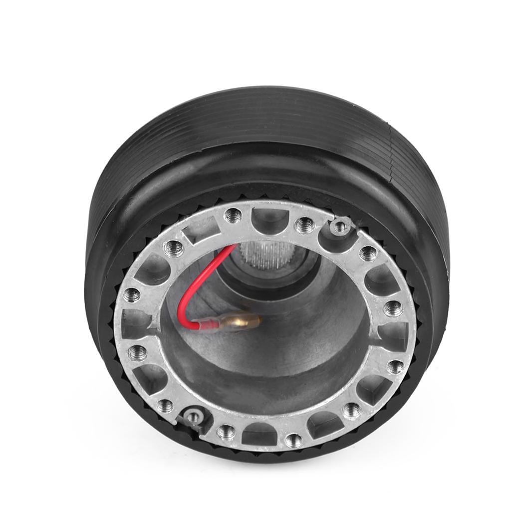 Stee Wheel Hub Adapter, Aluminum 6- Racing Stee Wheel Adapter Quick Relse Kit for 323 Miata MX3 MX5 MX6, Black