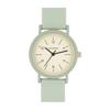 Tea Spoon Women's Round Rubber Strap Watch N04721A-1 GR Green