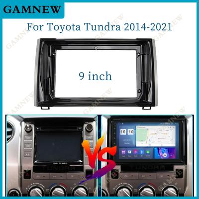 9 Inch Car Fascia Frame Adapter For Android Radio Dash Fitting Panel Kit Toyota Tundra 2014-2021