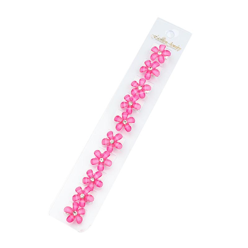 Children's Braided Small Flower Crystal Hairpin Hair Clip Hairpin Style Mini Hairpin for Bridesmaid Accessories