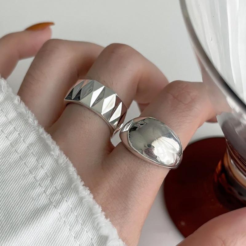 foxanry Geometrisk Ring For Kvinner Par Personlighet Overdrevet Kreativ Festsmykker Gaver Engros