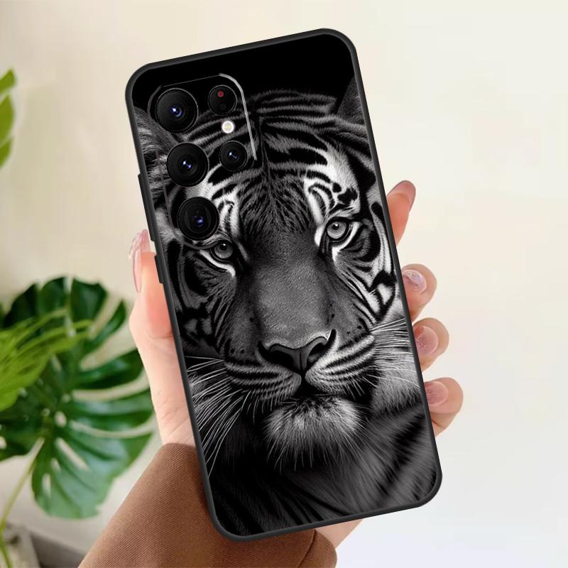 Animal Lion Tiger Soft Case For Samsung Galaxy S21 S22 S23 S24 S25 Ultra S9 S10 Plus S20 FE S24 FE Phone Cover