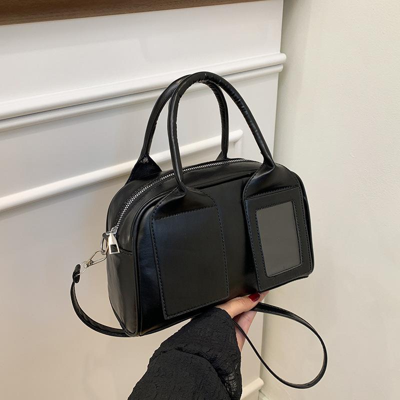 New Fashion Solid Color Handbag Bag Niche Design Shoulder Messenger Bag Women's Bag