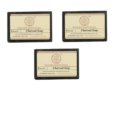 Herbal Charcoal Soap Deep Cleansing Detox Bar For Clear Fresh Skin All Skin Types Pack Of 3 X 125 G Each