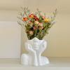 Abstract Face Shape Flower Pot Colorful Decorative Vase Ornament Hand-Painted Design Plant Pot Indoor
