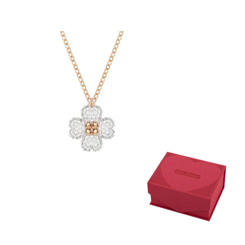 Swarovski Latisha Necklaces Womens Pink F (One Size Fits All)-Love Red Gift Box