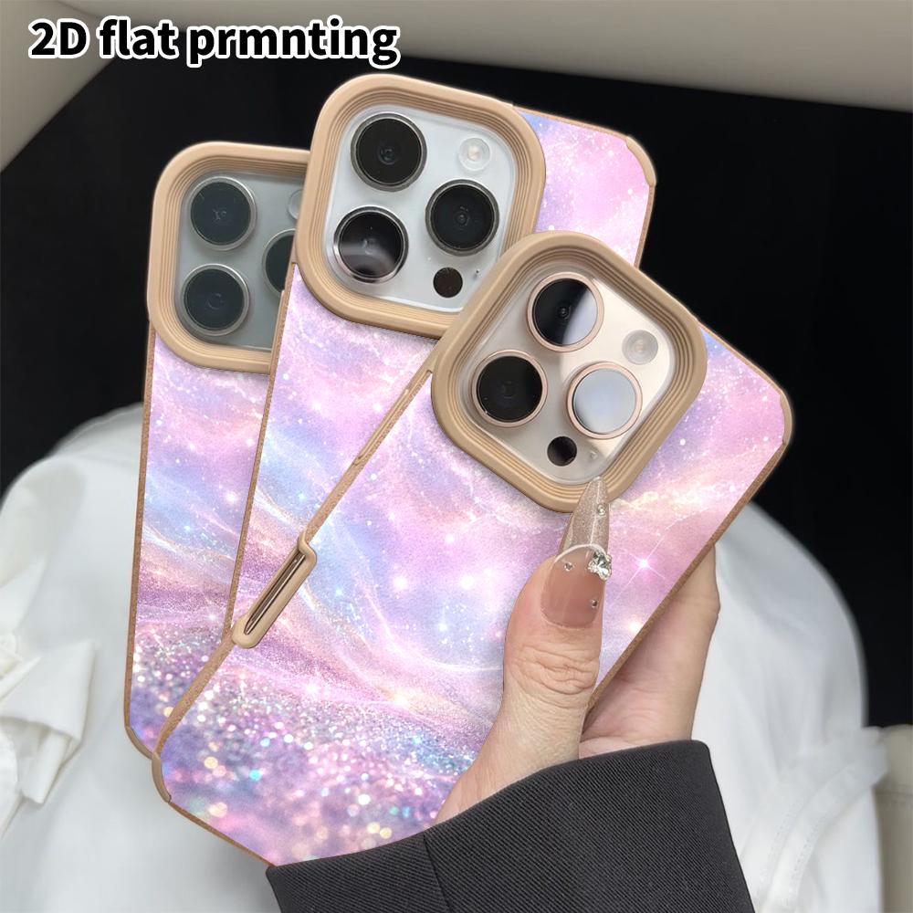 Phone Case: 2D Flat Lambskin Suitable for iPhone 18 17 16 15 14 13 Pro Protective Case, Dreamy Sky, Christmas and Halloween Gifts
