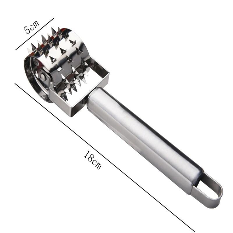 Premium Stainless Steel Meat Tenderizer Rolling Spice Stick Kitchen Tool For Flavorful Cooking