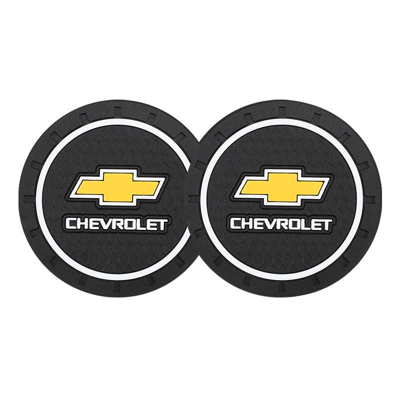 

2Pcs Silicone Car Cup Mat Anti Noise Coaster Accessories For Chevrolet Spark Captiva Cruze Malibu Equinox Trax Camaro Blazer