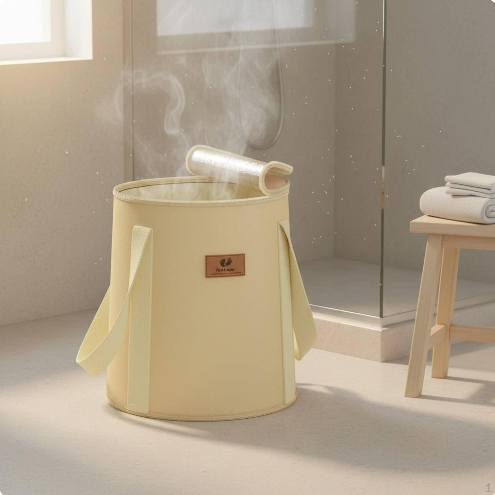 Foldable Foot Spa Bucket AntiTip Structure Bath Deep Calf Soaking Basin for