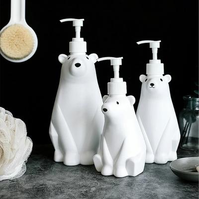 300/900 ml Eisbärform Küchenseifenspender Flüssigshampoo Duschgel Lotion Spenderflasche Handdesinfektionsmittel Pressepumpen