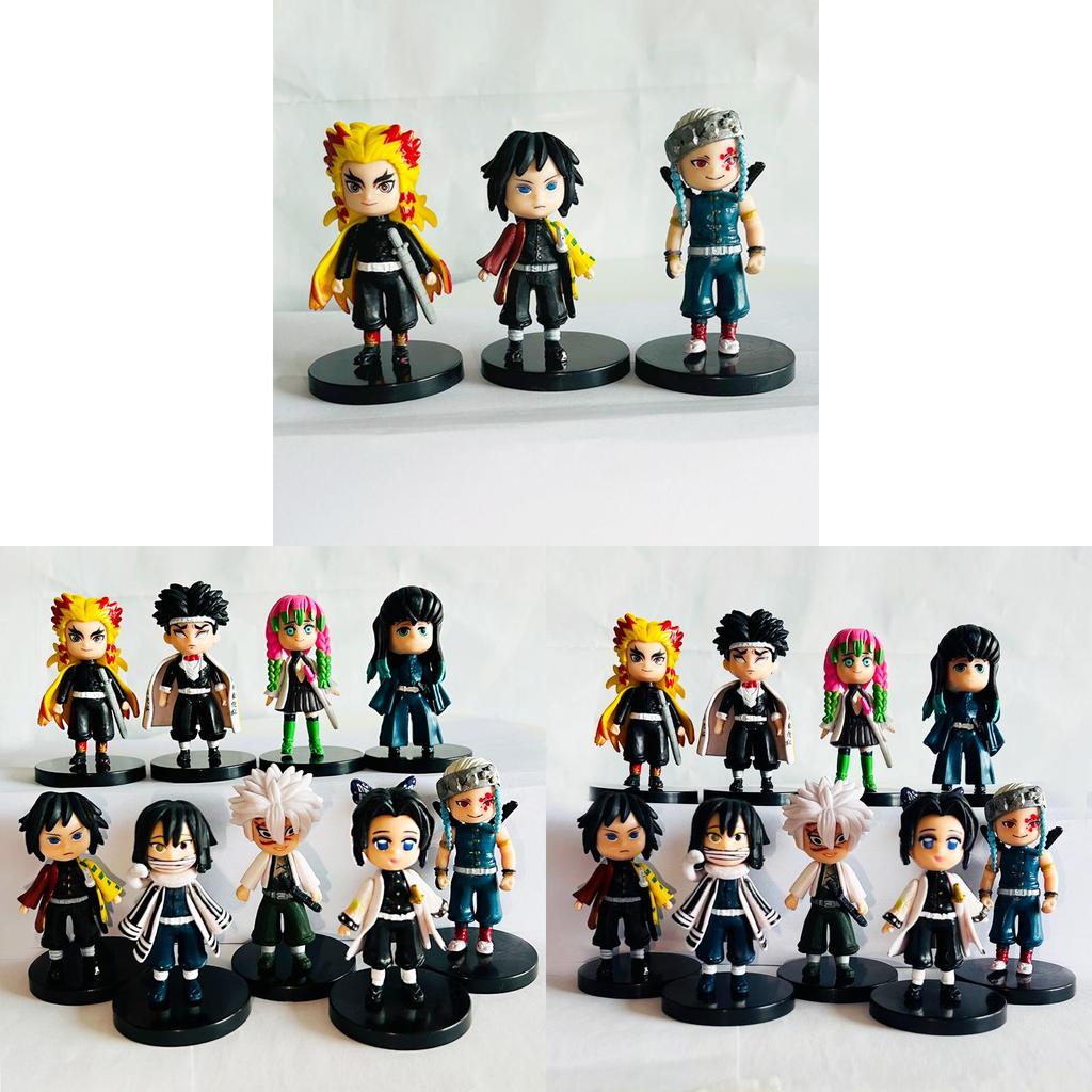 Demon Slayer Kimetsu No Yaiba Pvc Figure Set With Assembly For Anime Collectors And Cake Decor