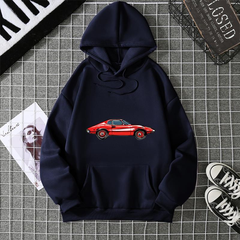 Car Printing Clothes Female Pretty Street Sweatshirt Comfortable Casual Hooded Pullovers Autumn Fleece Hoodies Hoody