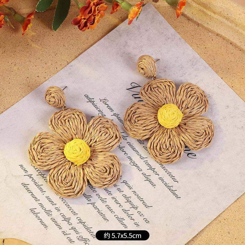 

Увеличенные серьги ручной работы в богемном стиле, женские серьги в этническом стиле.