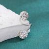 Heiß verkaufende Voll-Diamant-Kugel-Spiral-Steckerohrringe, personalisierter Modeschmuck und Schlichtheit, vielseitige Ohrknorpel-Stecker