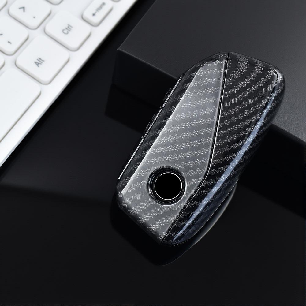 ABS Carbon Car Key Fob Cover Case Shell For BMW 530i 540i 550e 750e 740i 760i X1 X2 X5 X6 X7 M5 iX1 iX2 iX XM i5 i7 2024 2025