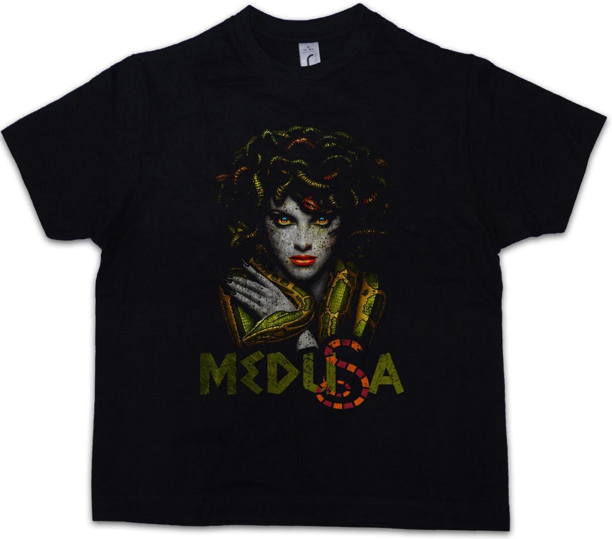 MEDUSA Kids Boys T-Shirt Gorgon Snakes Perseus Mythology Greece Head Myths- 110