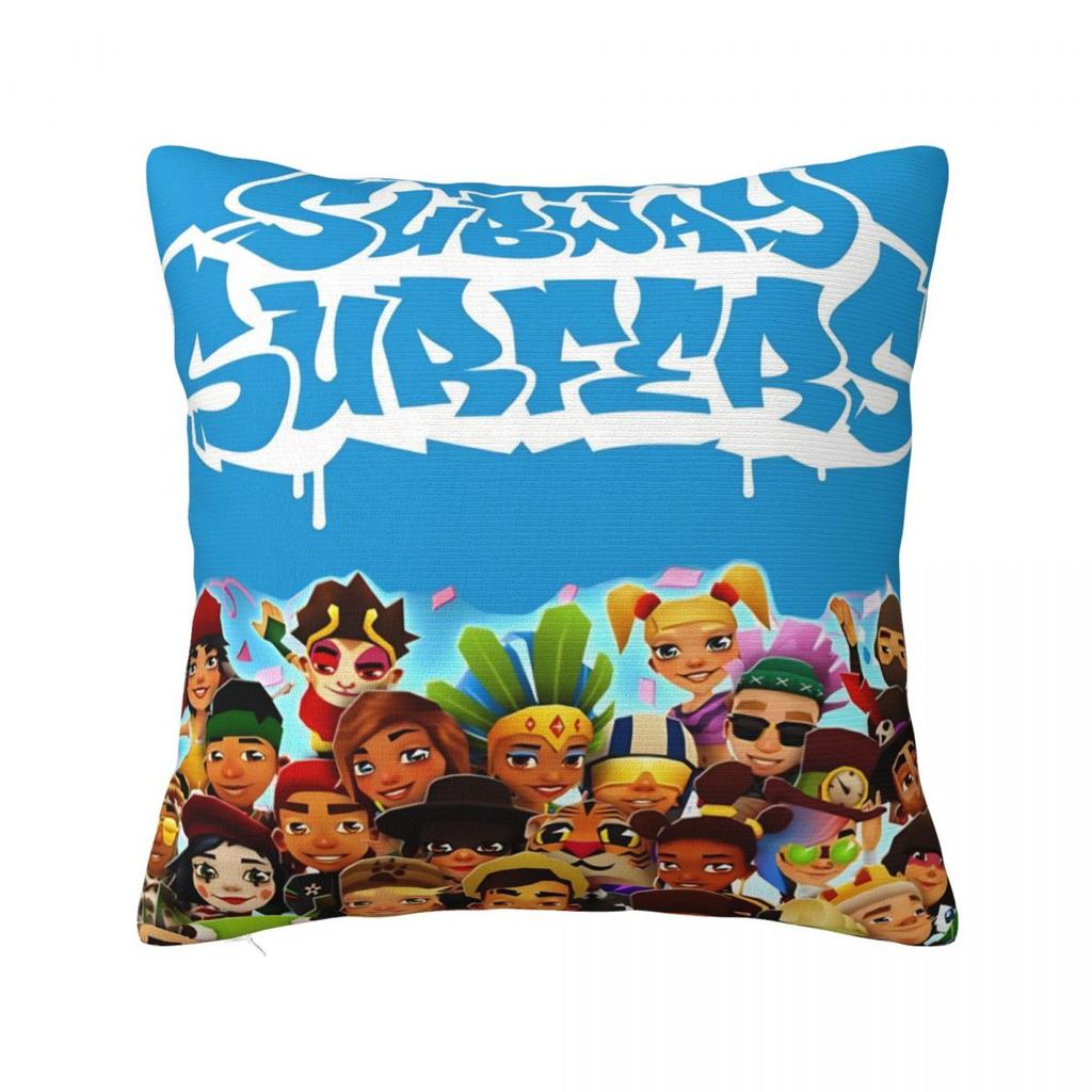 Subway Surfers Game Jake Pillow Cover Fashion Pillow Case Soft Graphic Cushion Cover Pillowcases For Office Car Home Decorative