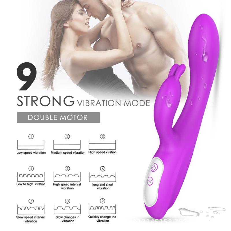 G Spot Couple Vibrator with Heating Function Clitoris G-spot Stimulation Waterproof Dildo with Vibrations Dual Motor Stimulator for Women Couple Fun