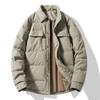 Warm Down Jacket Men's Lapel Dad Top Cold-resistant% White Duck Down Jacket
