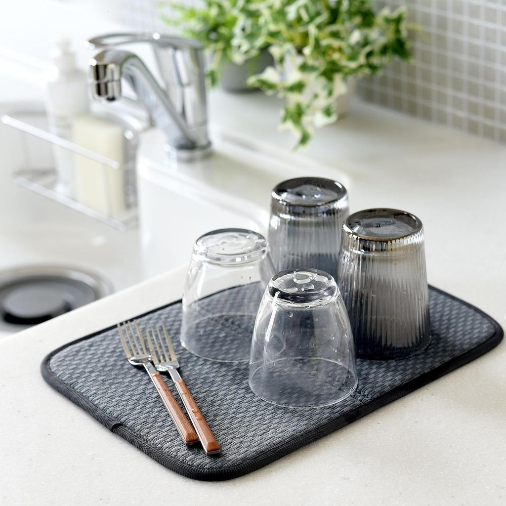 Ernest Kitchen Dish Draining 32 x 22 cm in for A favorite brand of major restaurants Compact Dish Draining Mat,