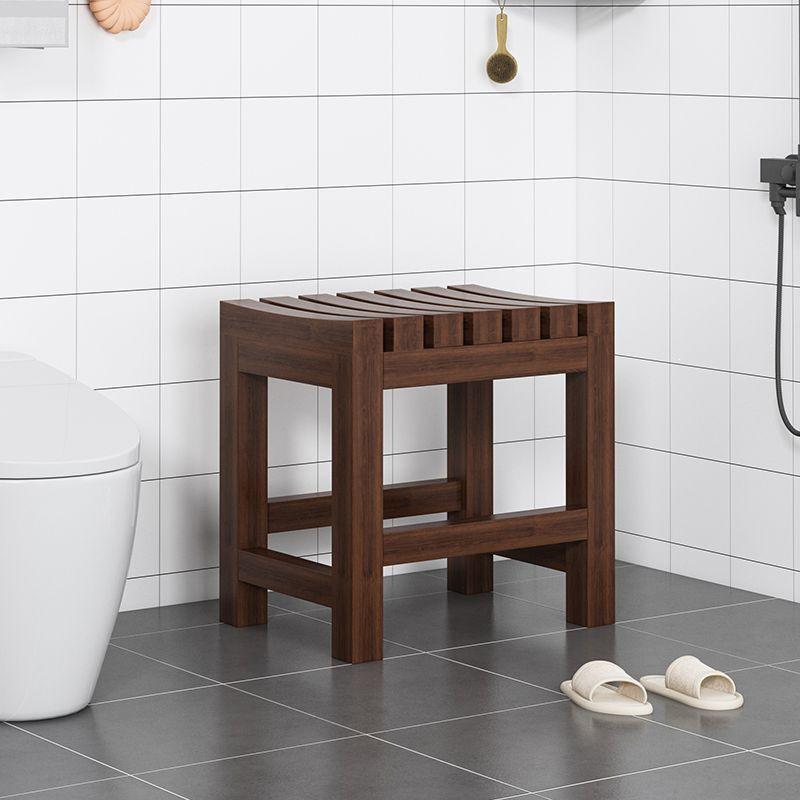 Non-slip Solid Wood Shower Stool for Elderly - Waterproof, Anti-corrosion Bathroom Stool for Foot Washing