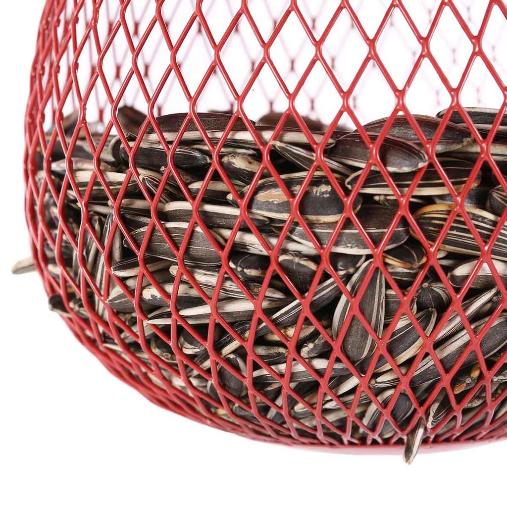 Mushroom shaped Bird Feeder Wild Bird Seed Feeder Outdoor Decorative Garden Metal Hanging Food Mesh House