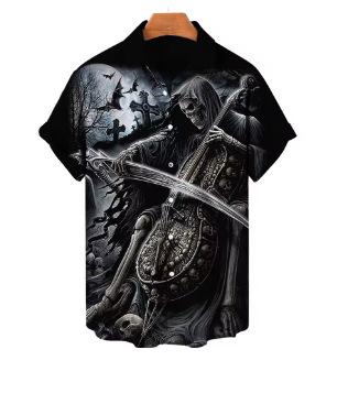 2026 Summer New Men s Loose Breathable Shirt, Plus Size Hawaii Short Sleeve Shirt, Export Collar Digital XXS